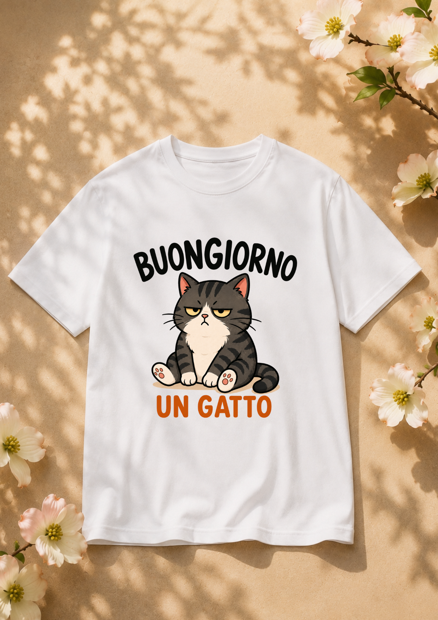 T-Shirt Buongiorno un gatto