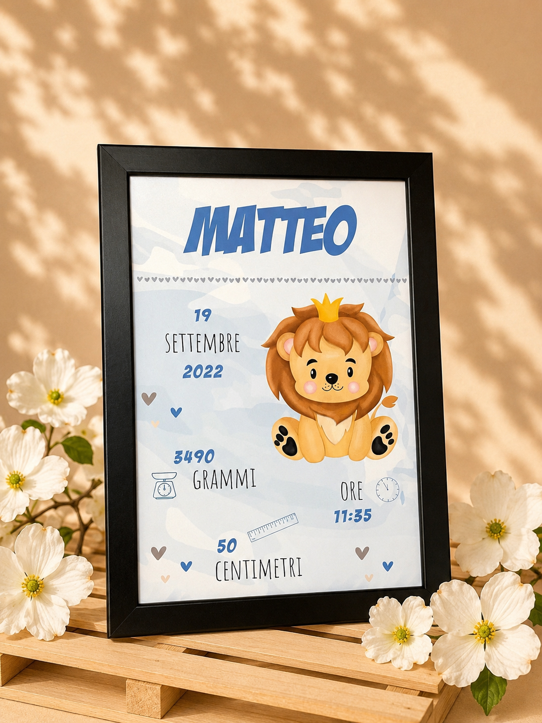 Quadretto Nascita Leoncino