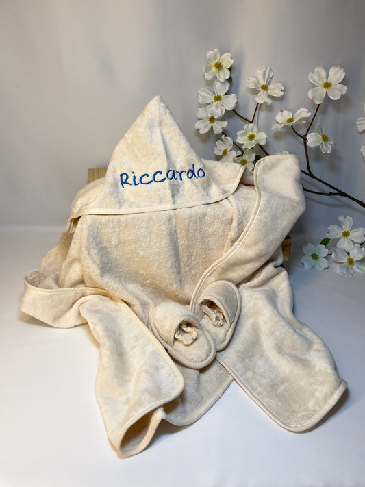 Accappatoio per bambini con ciabattine