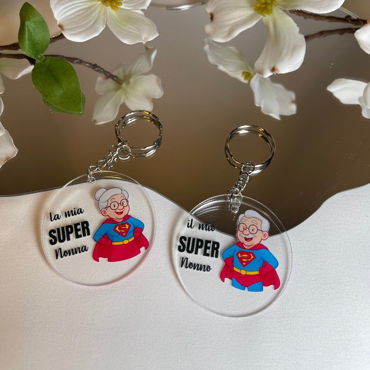 Portachiavi Il mio Super Nonno/a