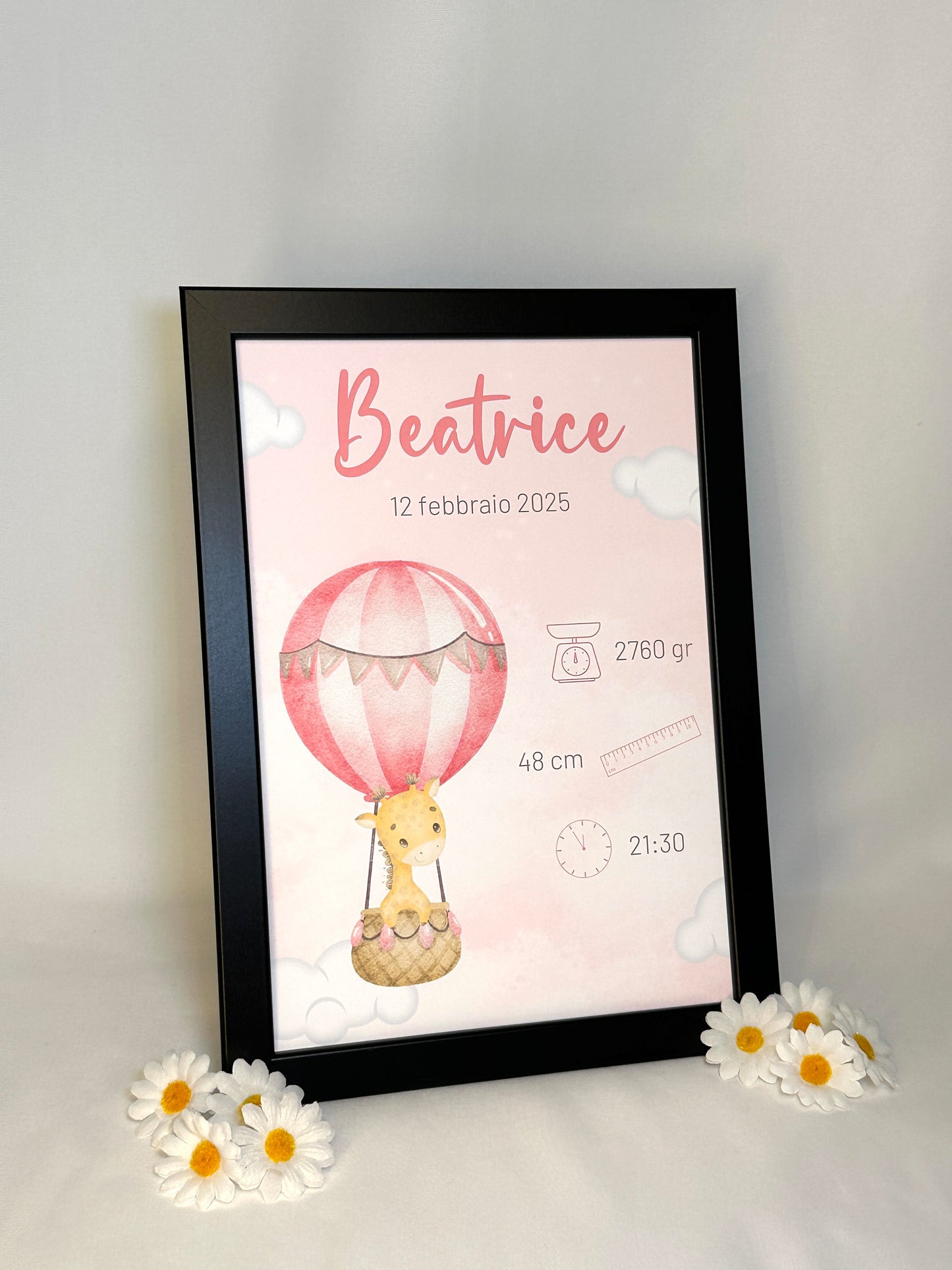 Quadretto Nascita Mongolfiera