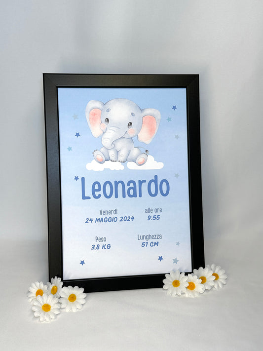 Quadretto Nascita personalizzato