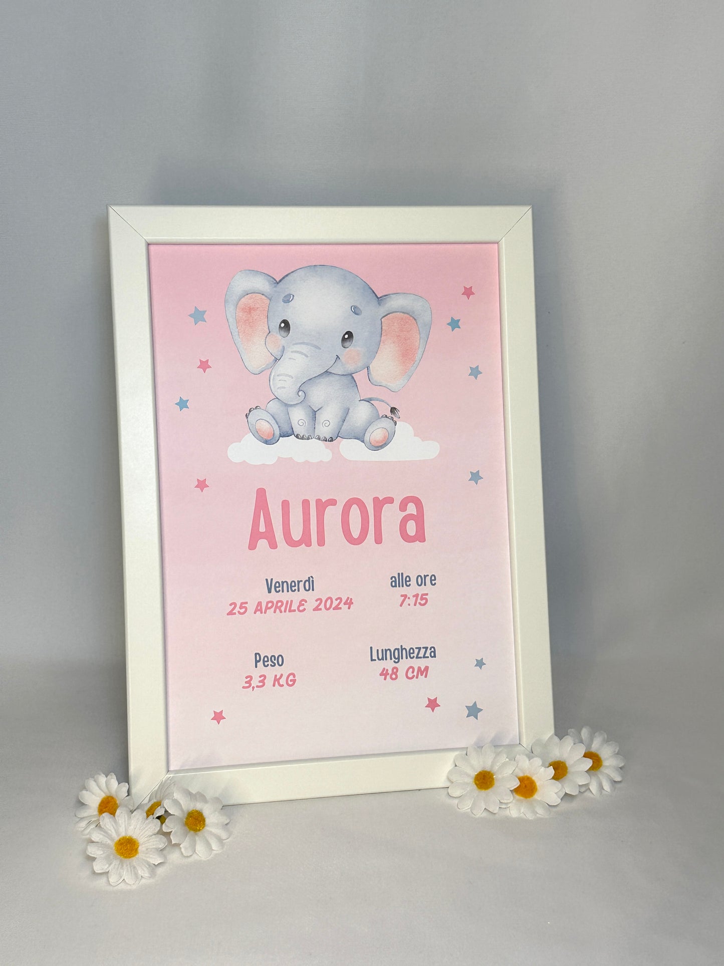 Quadretto Nascita personalizzato