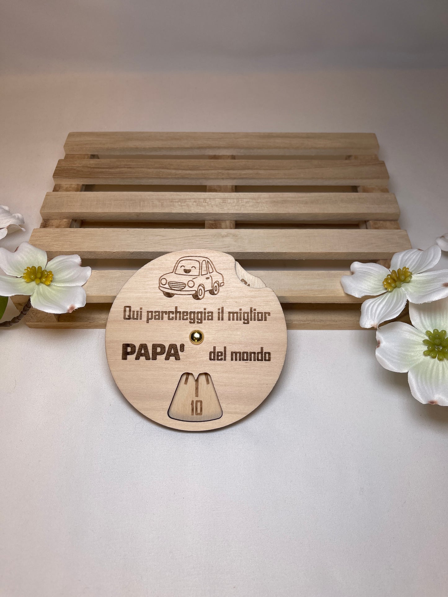 Disco orario in legno per Papà