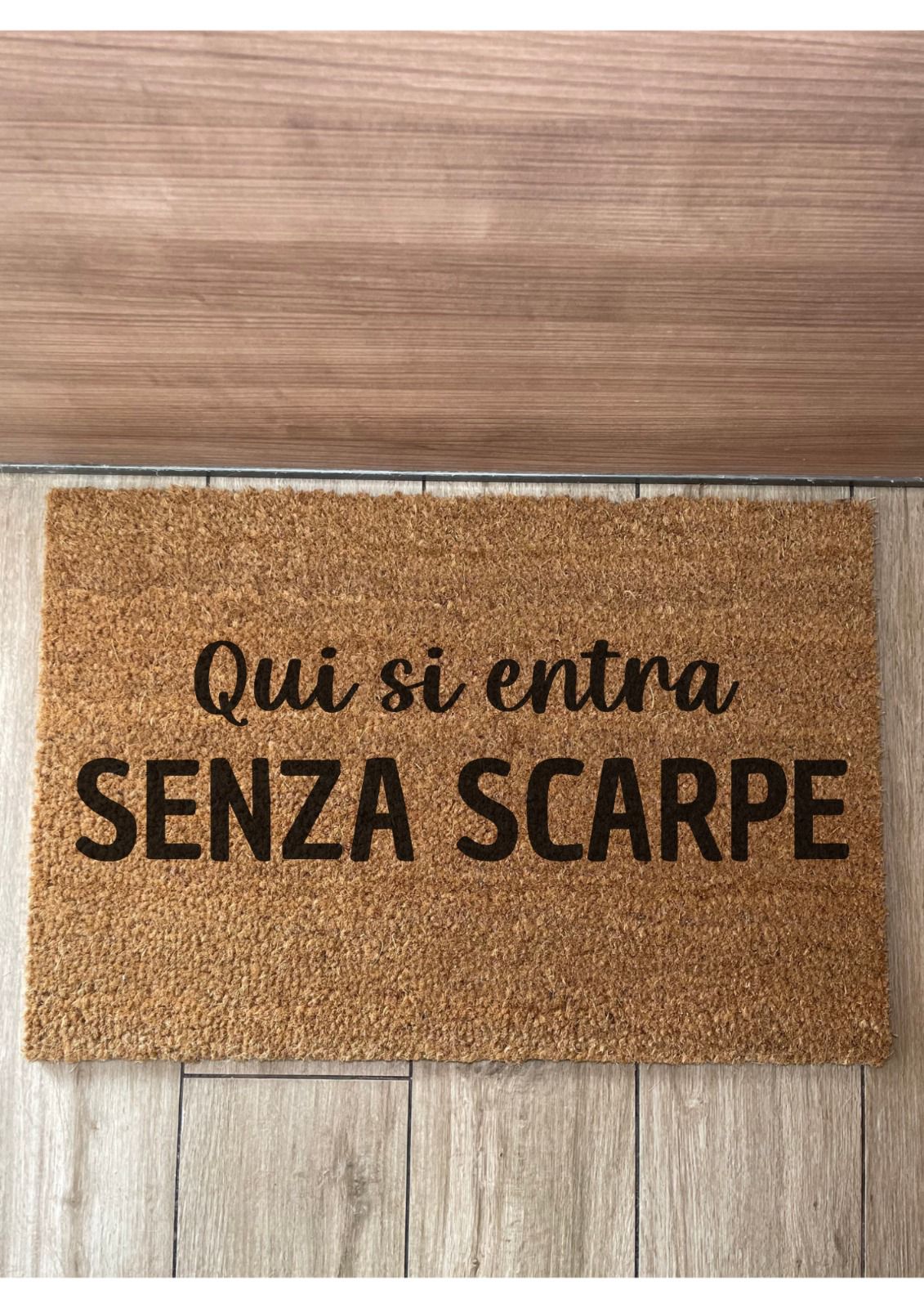 Zerbino Qui si entra senza scarpe