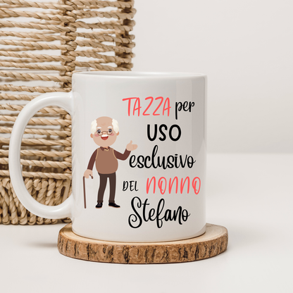 Tazza per uso esclusivo del nonno/a...