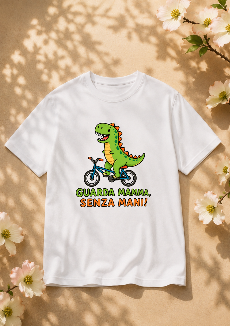 T-Shirt Guarda mamma, senza mani