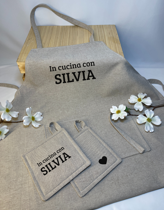 Set Grembiule e Presine personalizzati