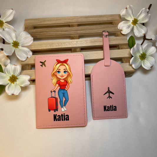 Set Porta Passaporto e Tag Valigia