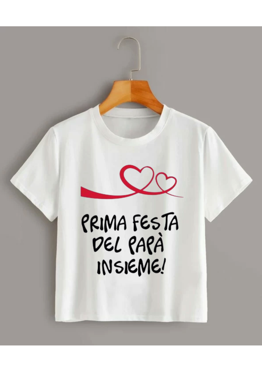 Maglietta Prima festa del papà insieme