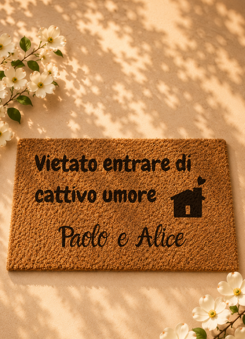Zerbino Vietato entrare di cattivo umore