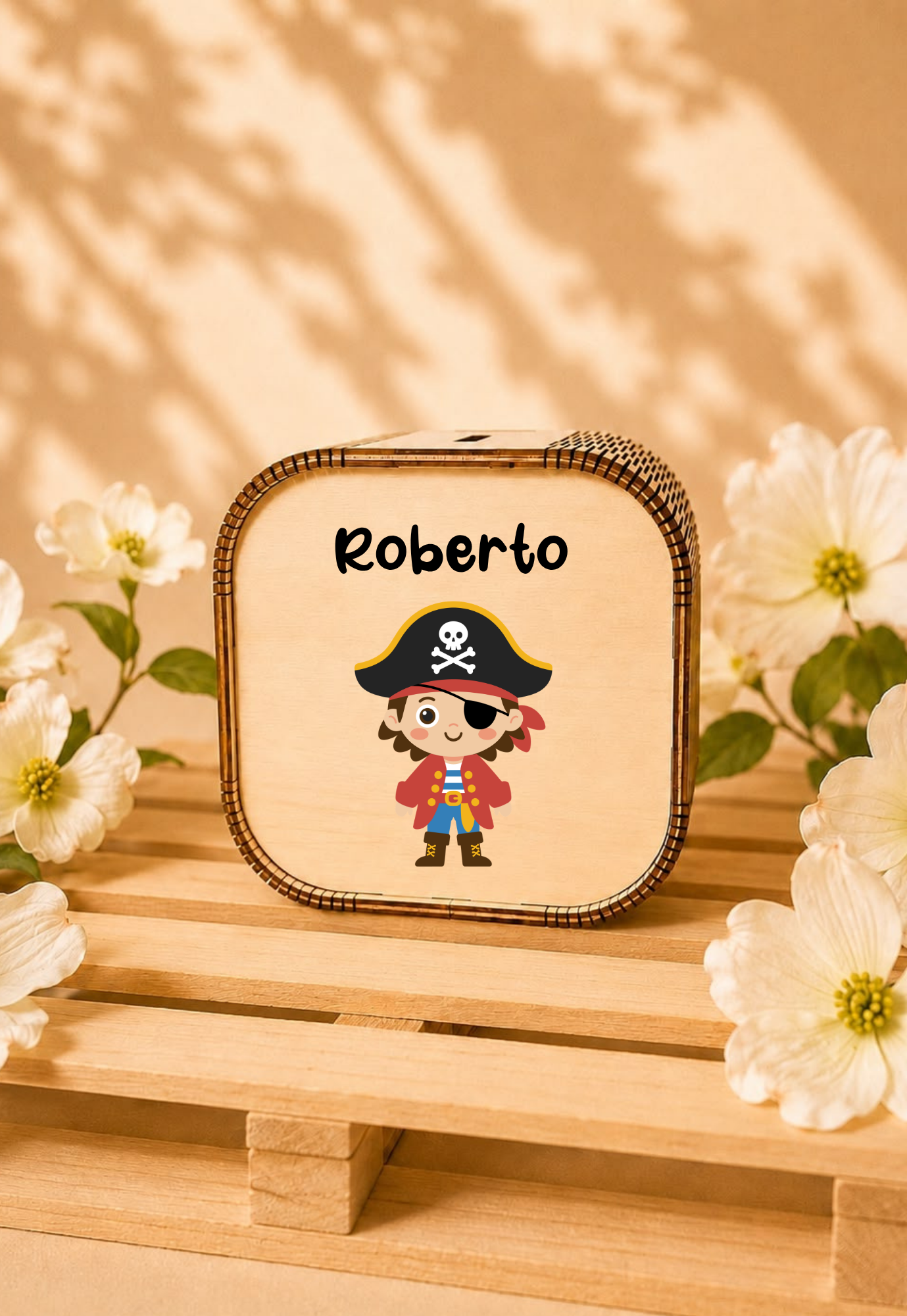 Salvadanaio in legno per bambini