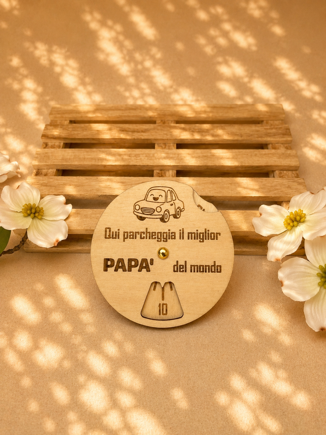 Disco orario in legno per Papà