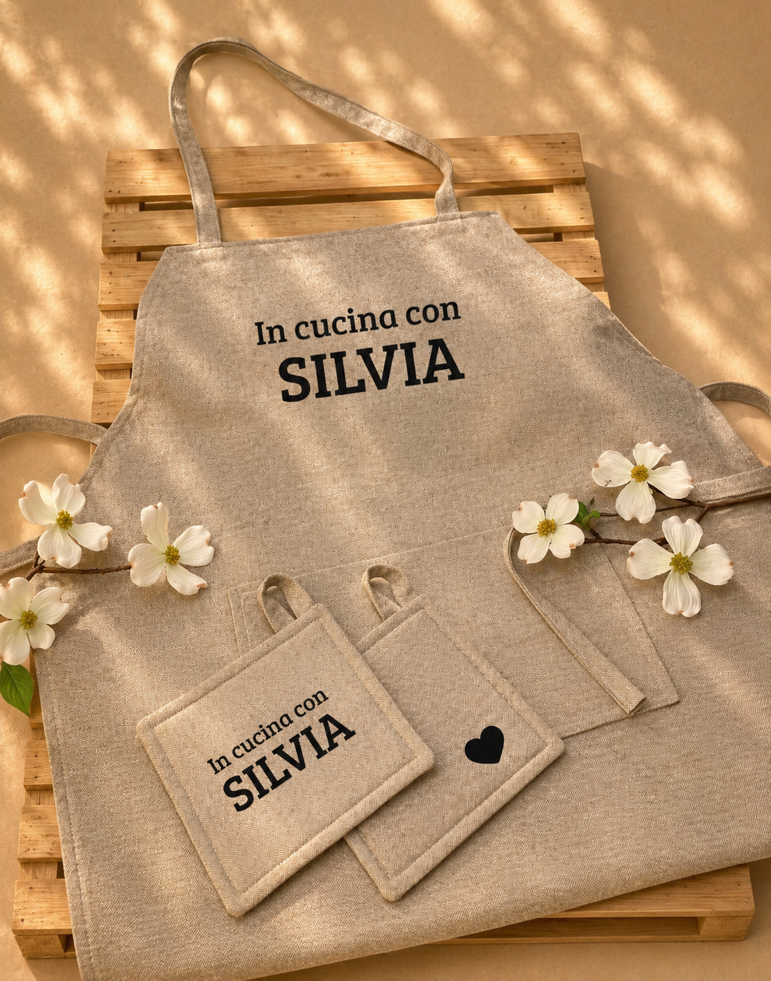 Set Grembiule e Presine personalizzati