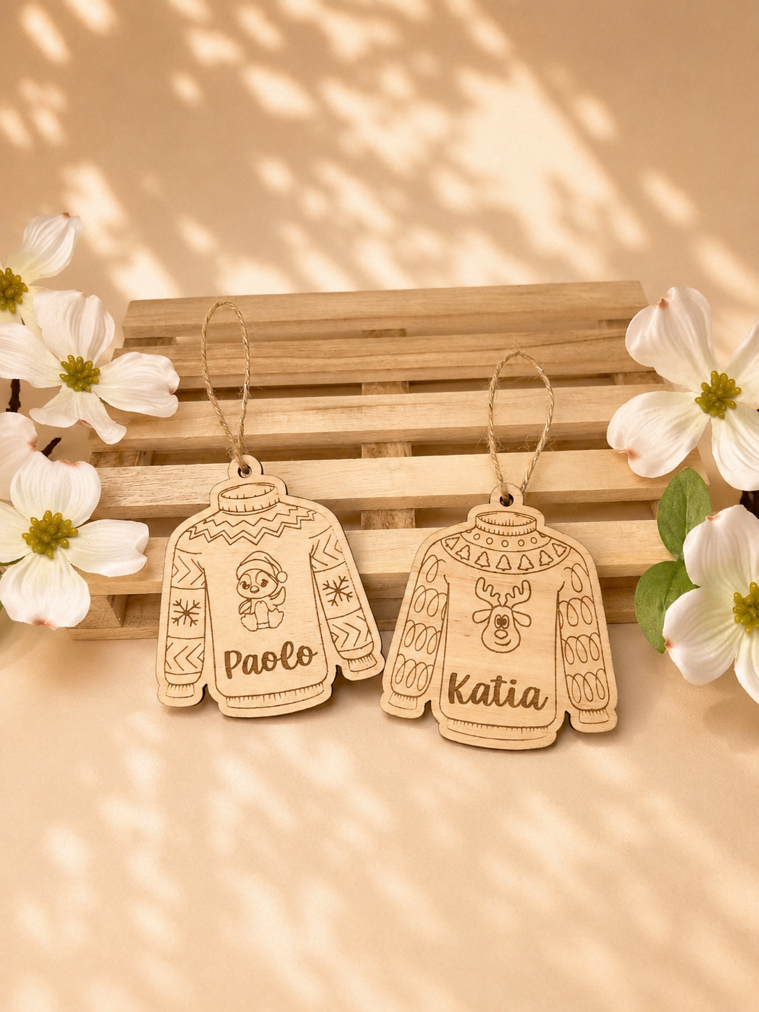 Maglioncini di Natale in legno