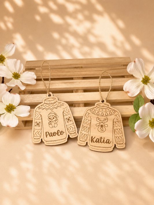 Maglioncini di Natale in legno