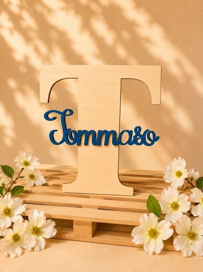 Lettera in Legno con Nome