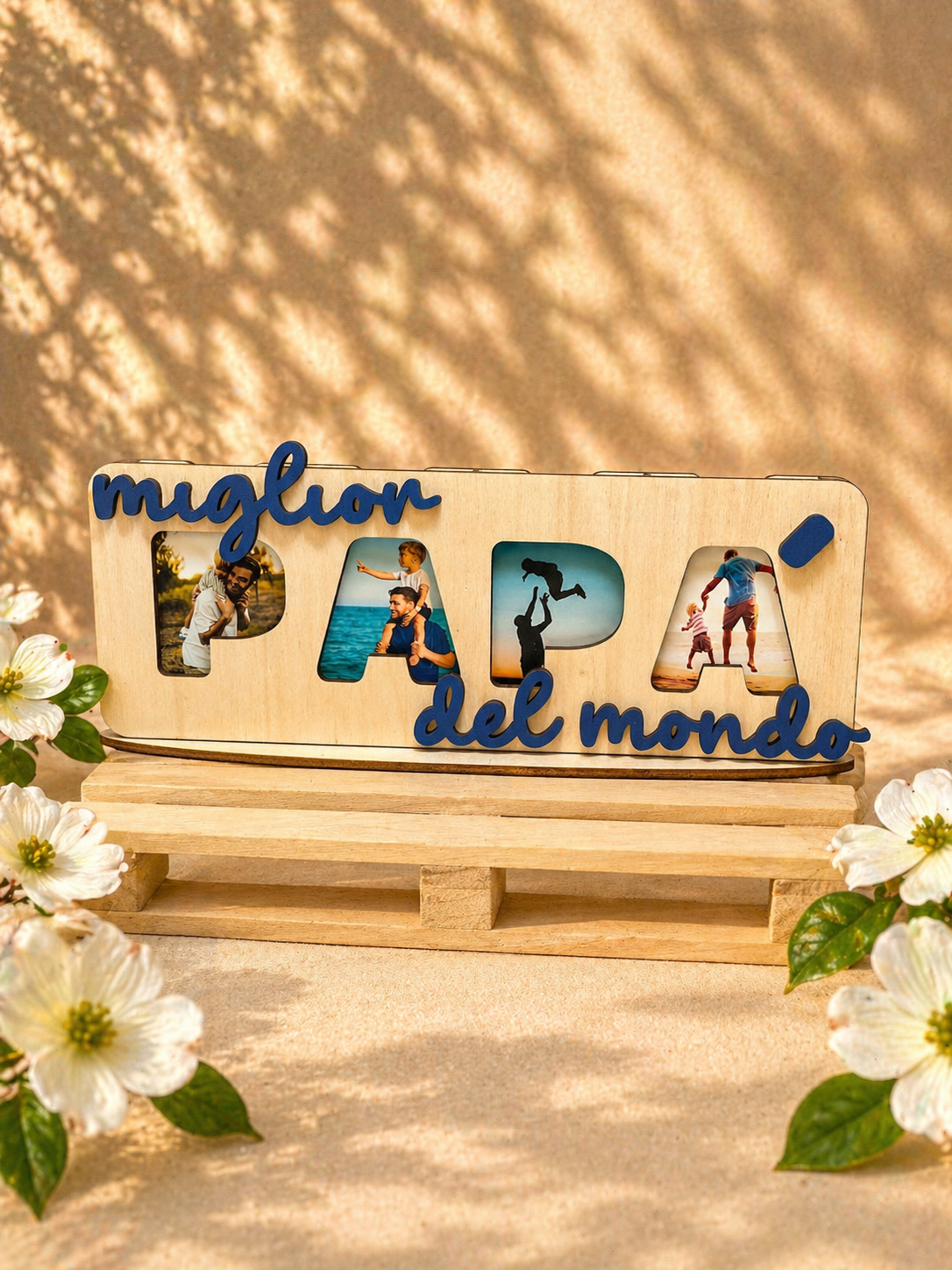 Cornice Papà in legno