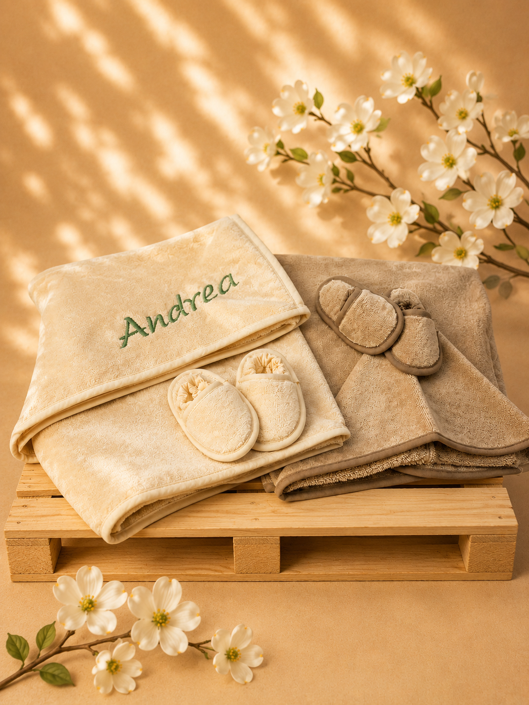 Accappatoio per bambini con ciabattine