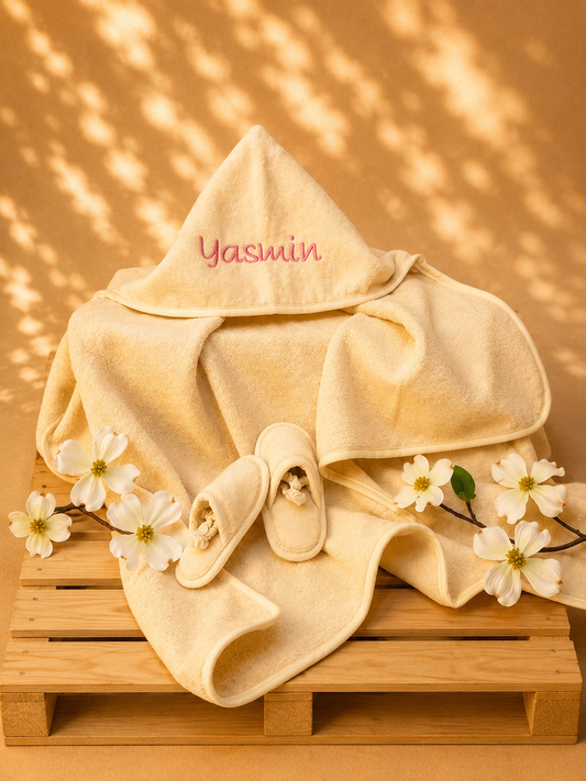 Accappatoio per bambini con ciabattine