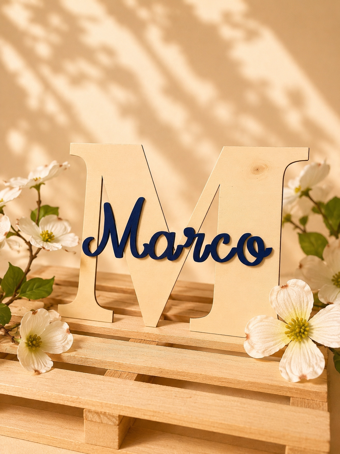 Lettera in Legno con Nome