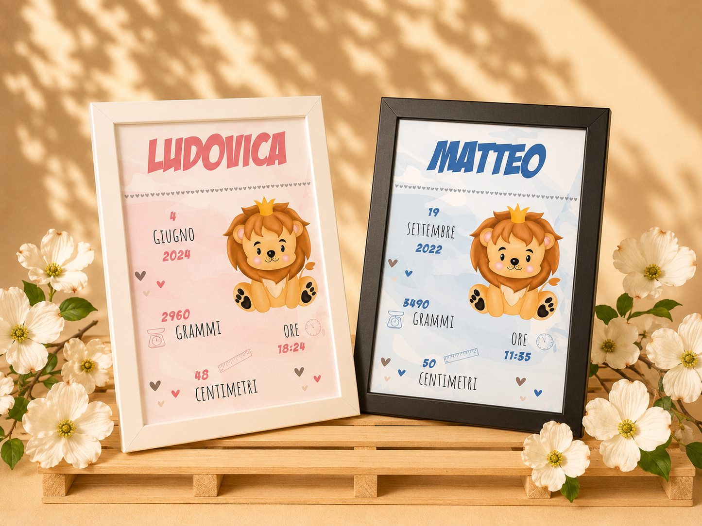 Quadretto Nascita Leoncino