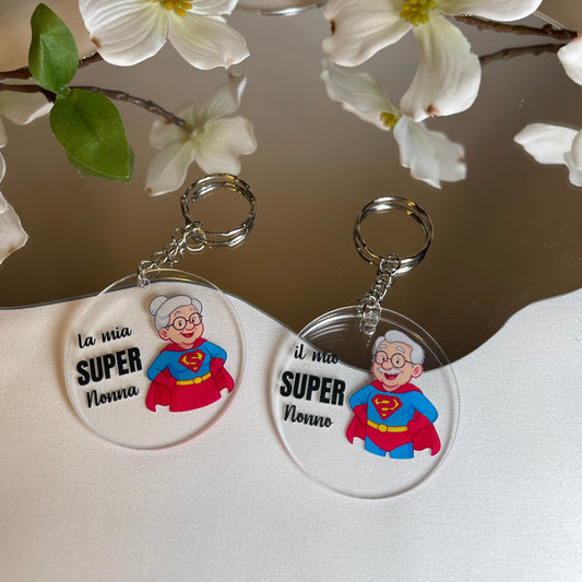 Portachiavi Il mio Super Nonno/a