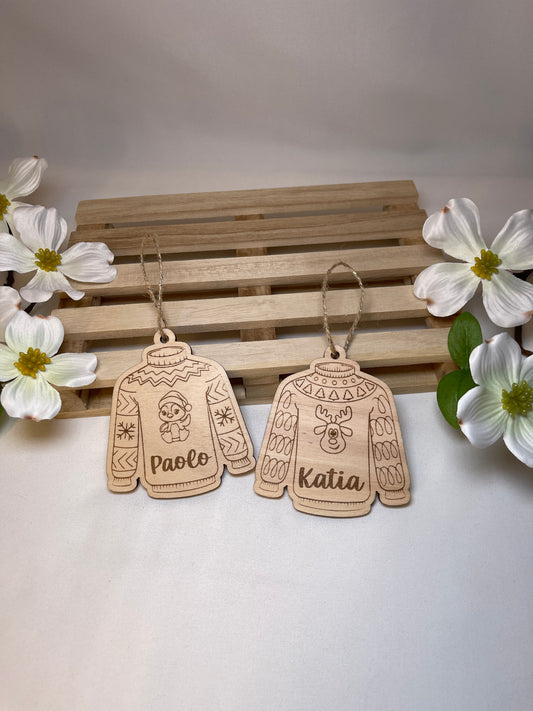 Maglioncini di Natale in legno