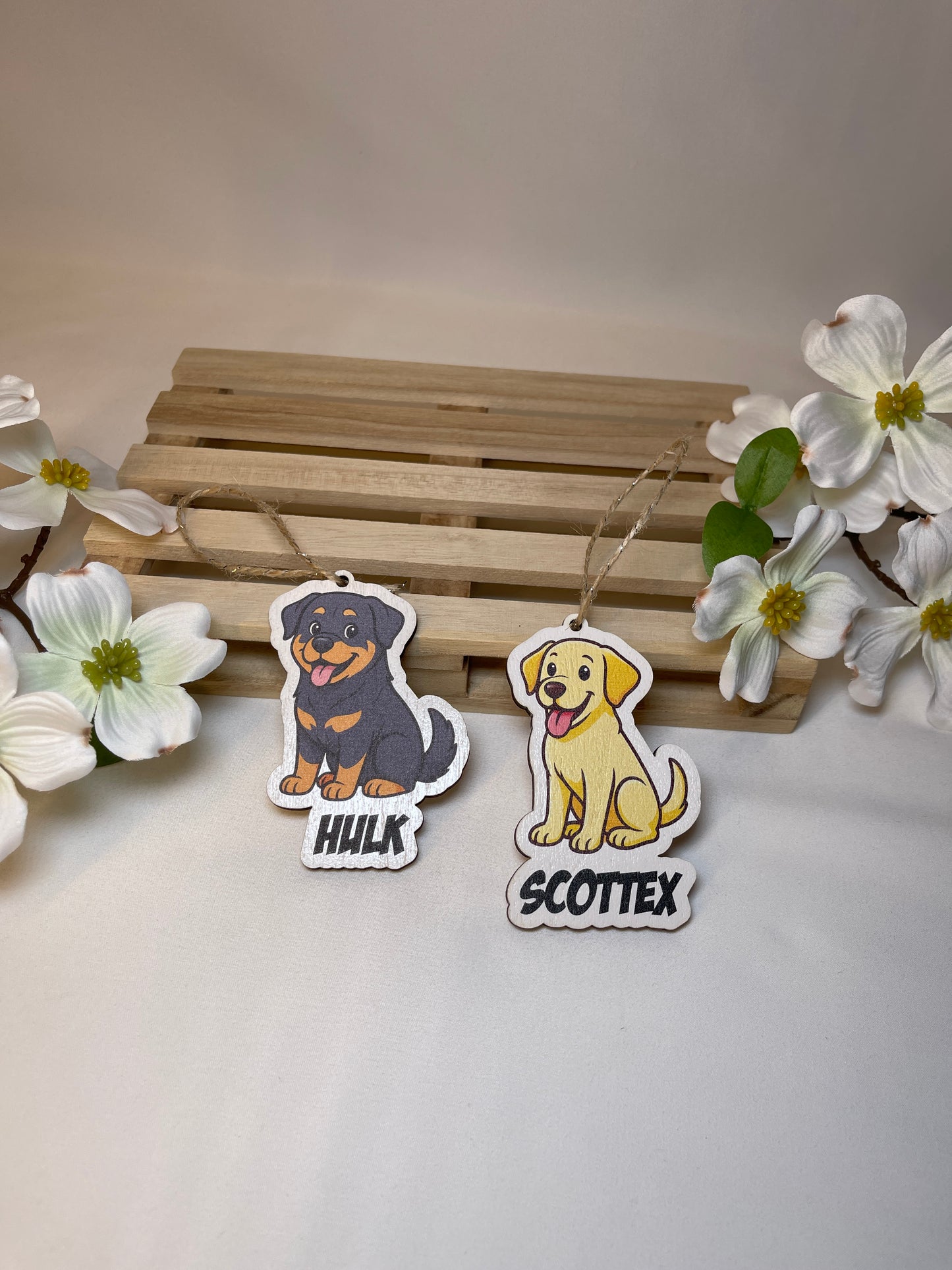 Cagnolini di Natale in legno