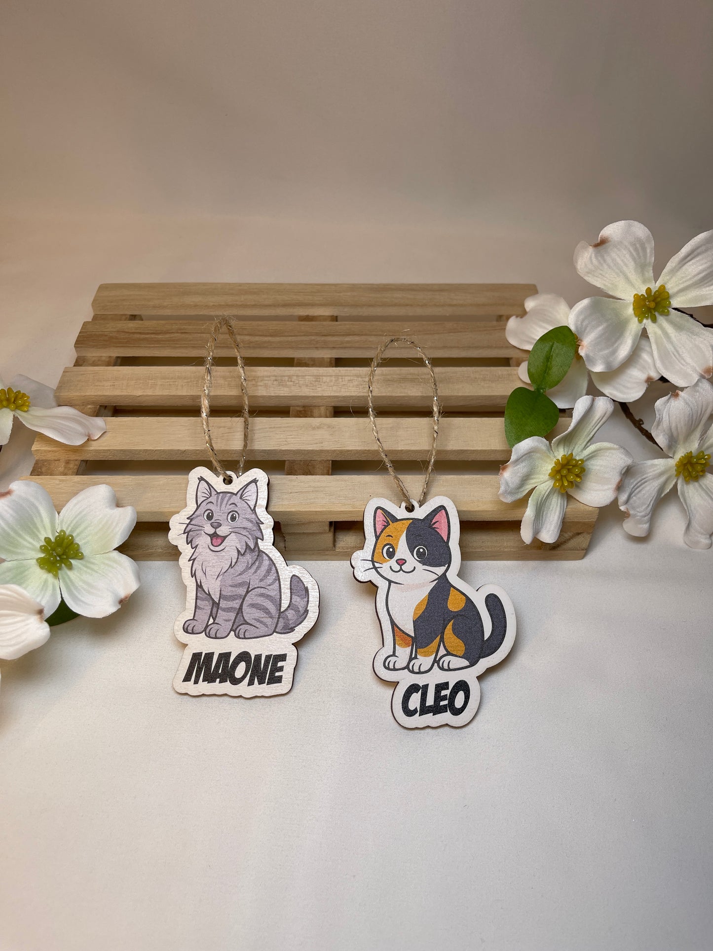 Gattini di Natale in legno