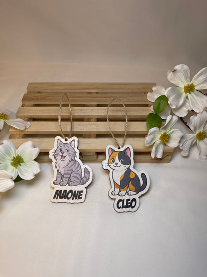 Gattini di Natale in legno