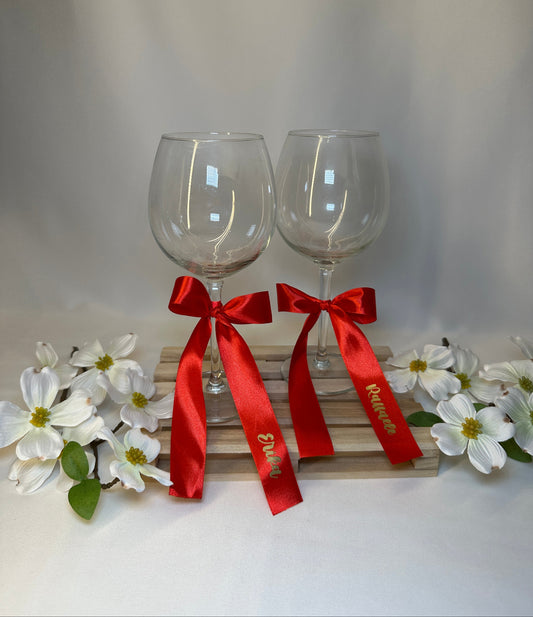 Segnaposto in raso rosso per Natale