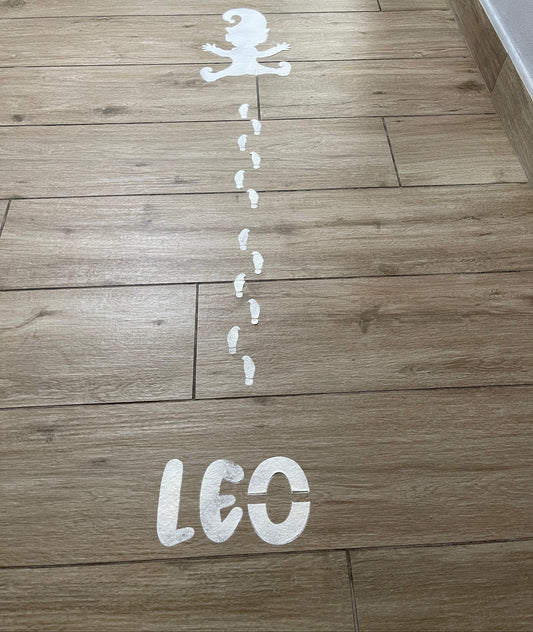 Stencil "Impronte degli elfi" con nome