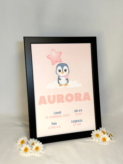 Quadretto Nascita personalizzato