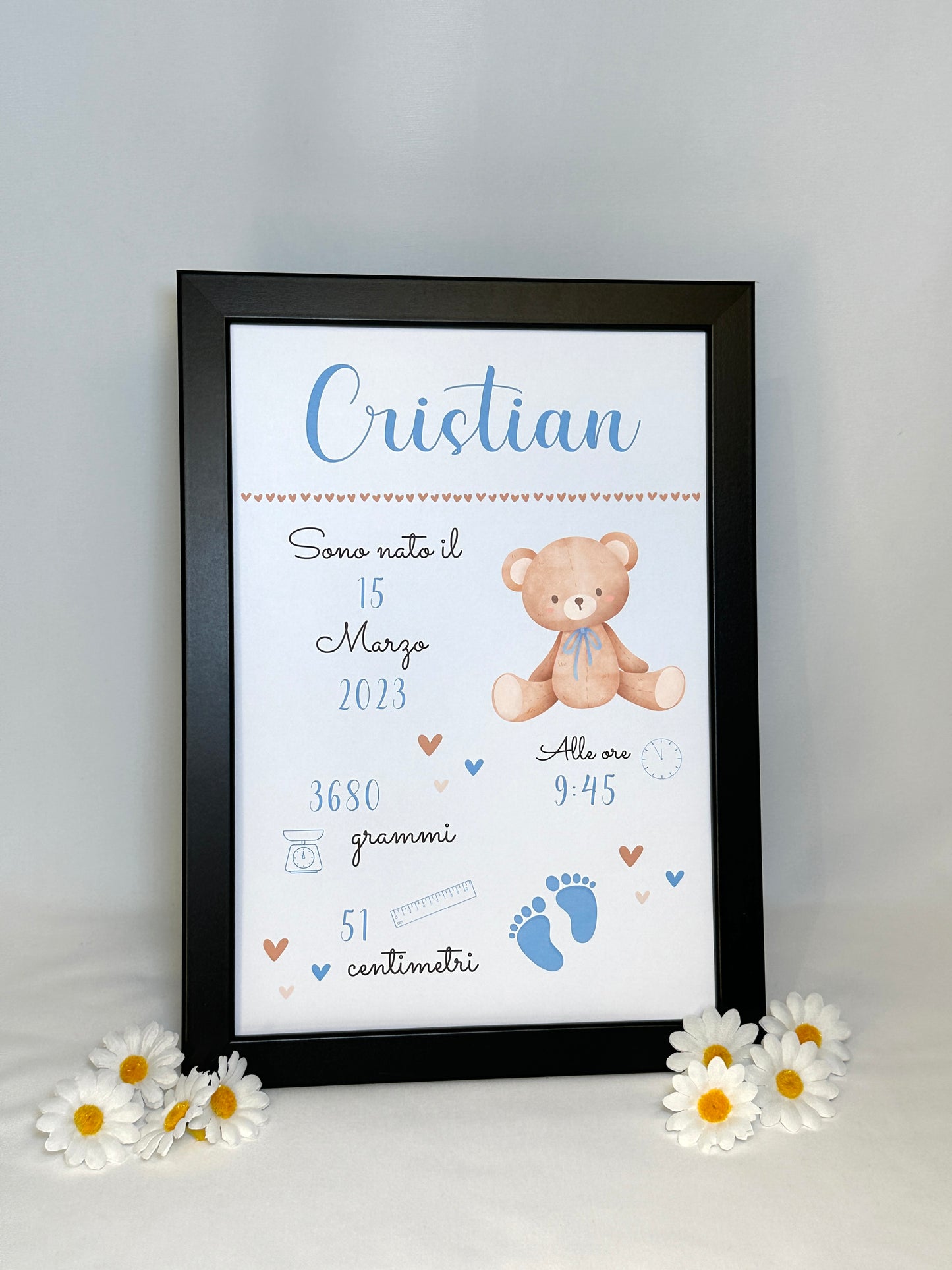 Quadretto Nascita personalizzato