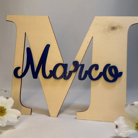 Lettera in Legno con Nome