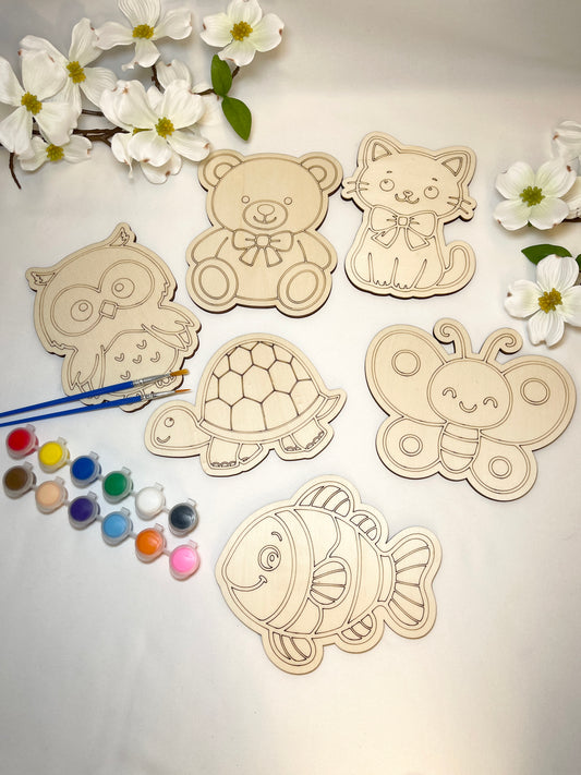 Kit Nome + Animaletto da colorare