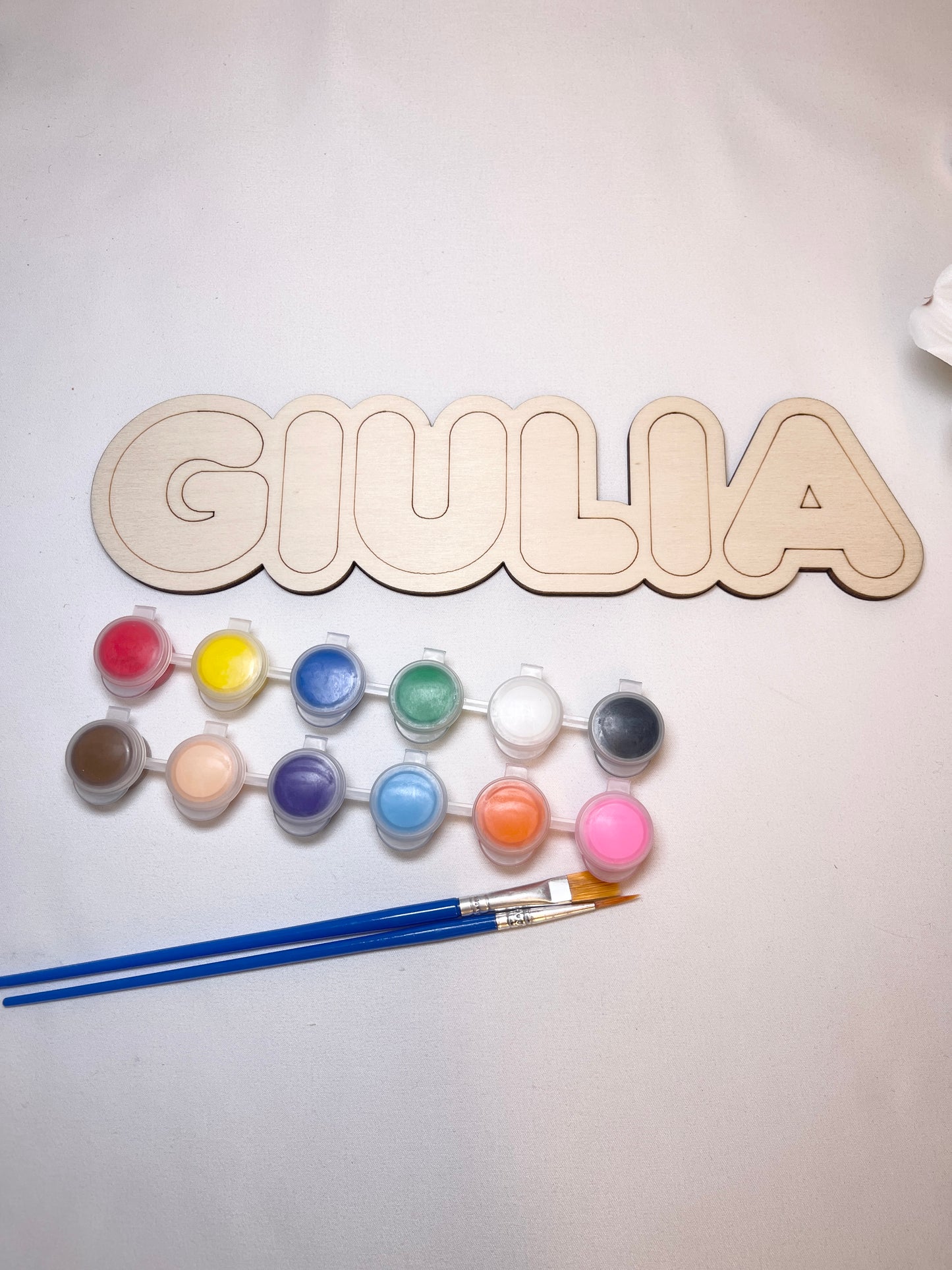 Kit Nome + Animaletto da colorare